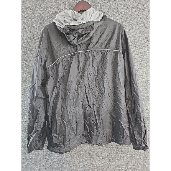 Eddie Bauer Jacket Womens XL Black Weatheredge Rain Coat Full Zip Hooded Shell - Picture 6 of 8